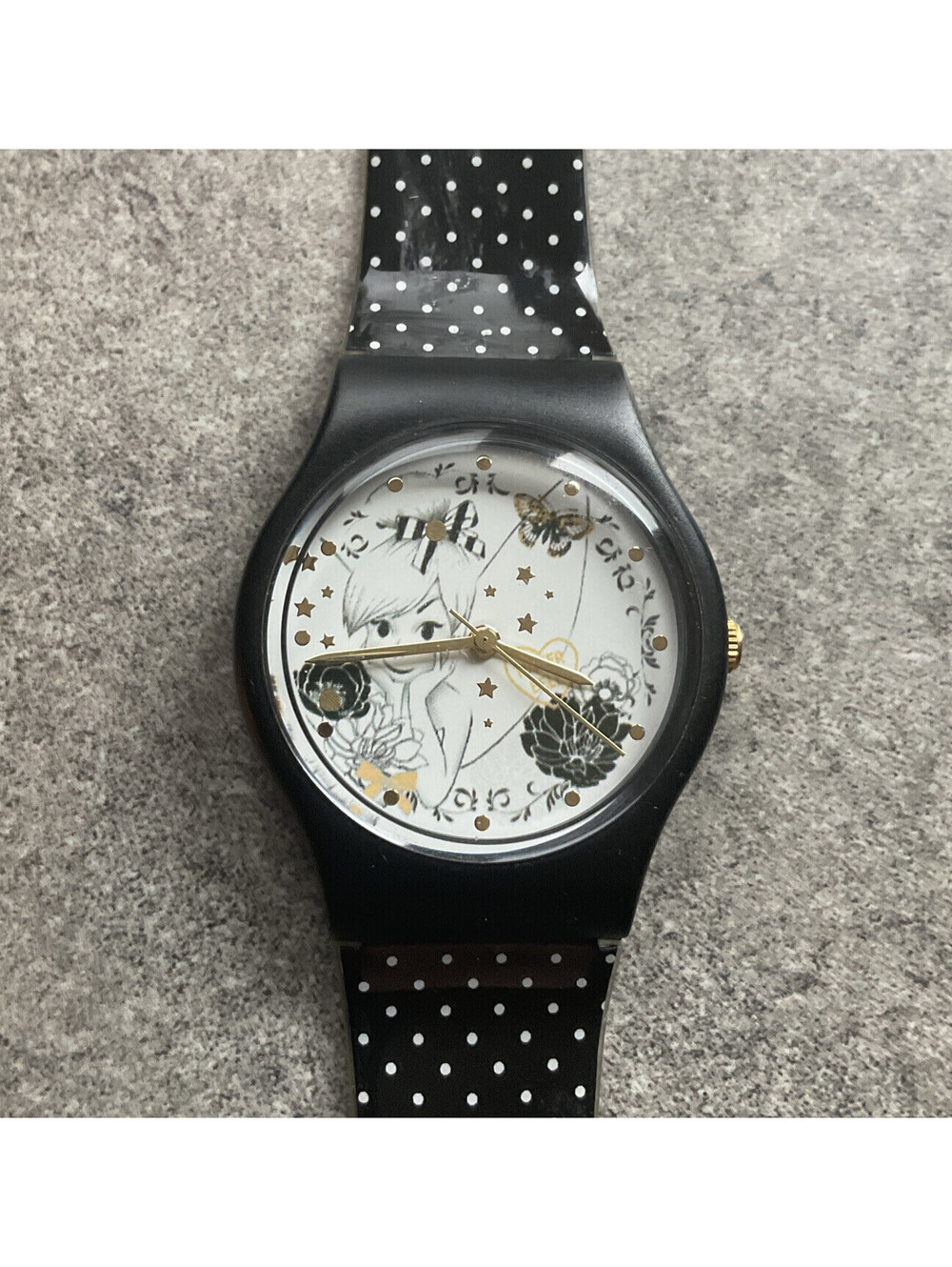 Disney Theme Park Edition Tinker Bell Watch Black Case & Band Bin M